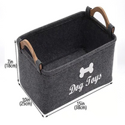 Felt Pet Toy Storage Basket product photo 4 at CovePaws