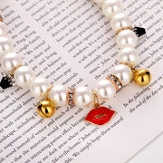 Hand Woven Pearl Cat Collar product photo 10 at CovePaws