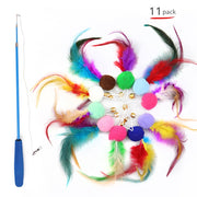 Retractable Cat Feather Wand Toy