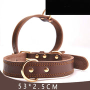 Adjustable Leather Dog Collar product photo 3 at CovePaws