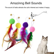 Retractable Cat Feather Wand Toy