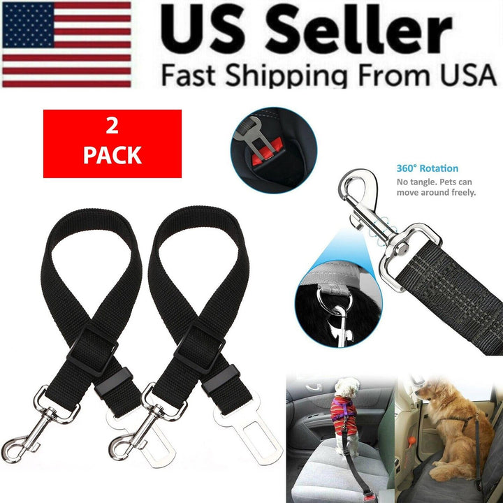 Adjustable Pet Car Seat Belt 2-Pack product image for dogs and cats at CovePaws